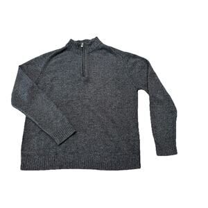 Enzo Montovani Men’s Medium 100% Wool 1/4 zip Sweater Classic Dad Preppy Golf